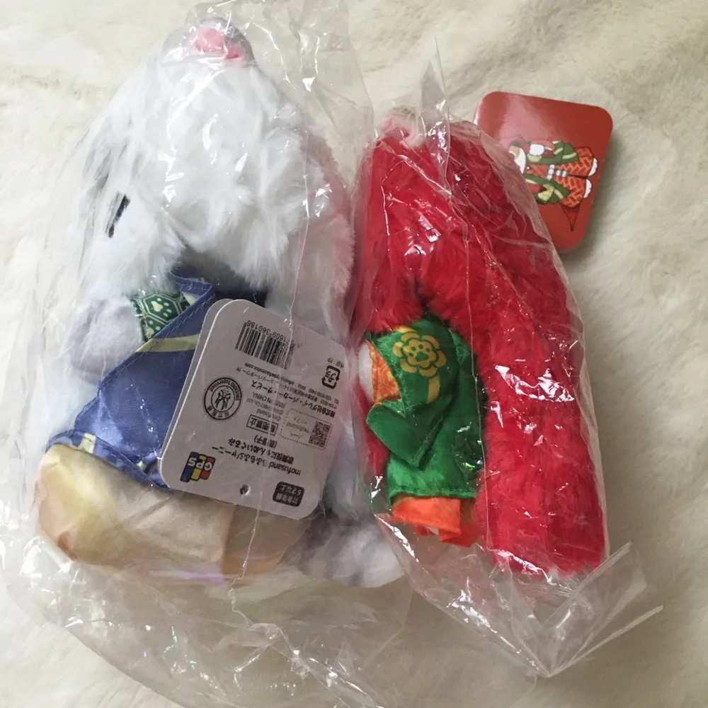 NWT mofumofu journey Kabuki Meow Plush Set